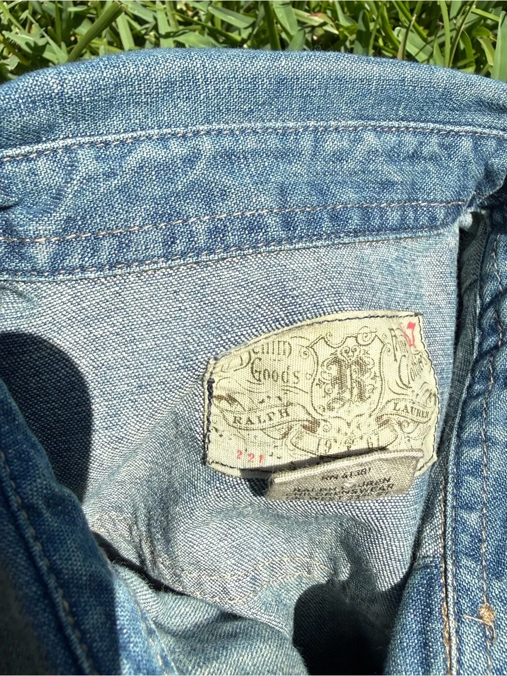 Ralph Lauren (heavy) Denim Shirt in Faded Blue